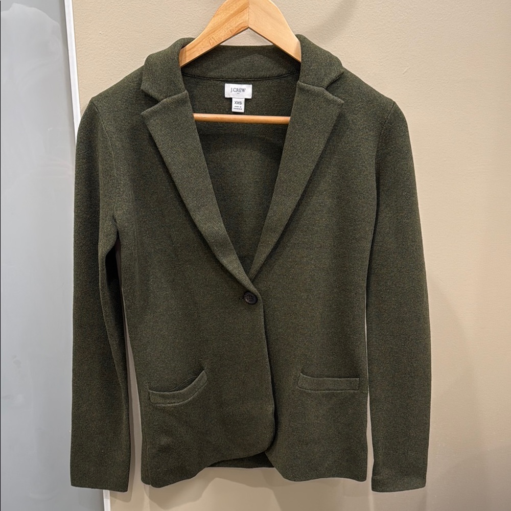 J. Crew Women's Olive Sweater Blazer